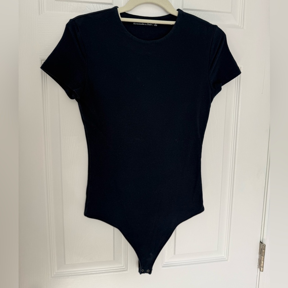 Abercrombie & Fitch Navy Short Sleeve Bodysuit